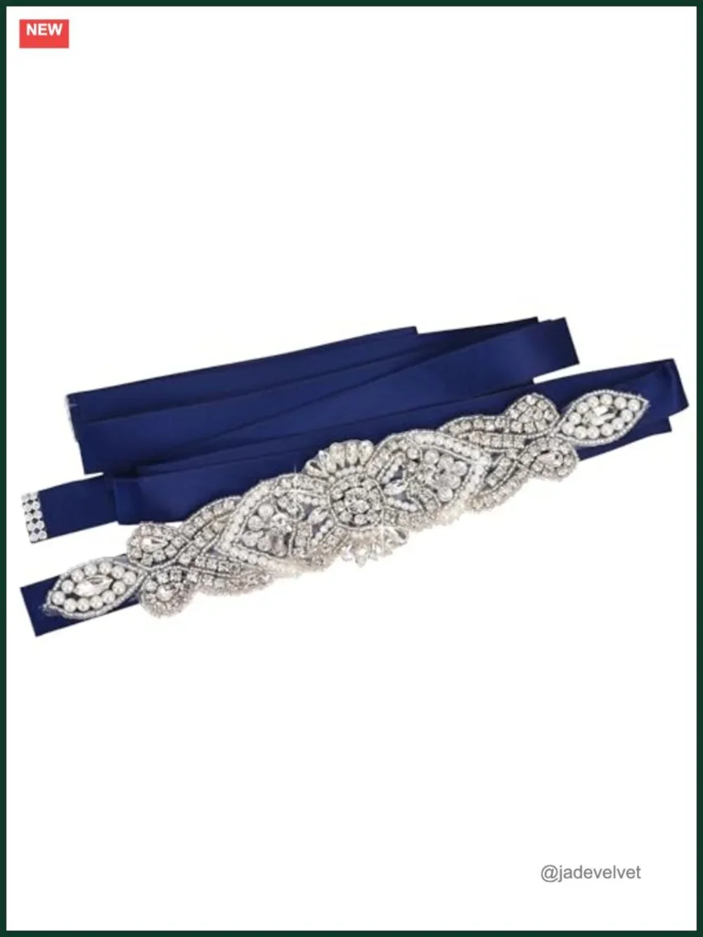 Bridal Wedding Belt Rhinestone Satin Sash